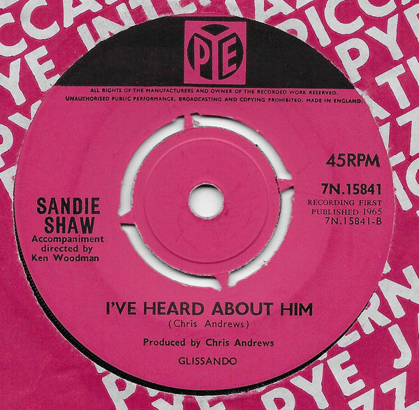 Sandie Shaw : Long Live Love (7", Single, Pus)