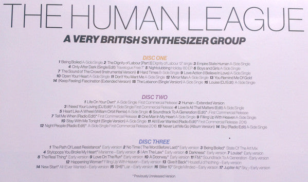 The Human League : A Very British Synthesizer Group (3xCD + DVD, NTSC + Box, Comp, Dlx, Sup)