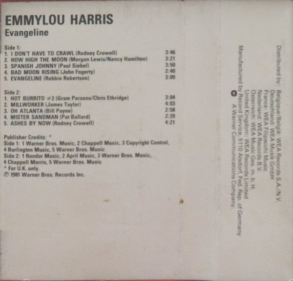 Emmylou Harris : Evangeline (Cass, Album)