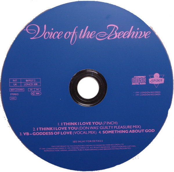 Voice Of The Beehive : I Think I Love You (CD, Single, S/Edition, Hea)