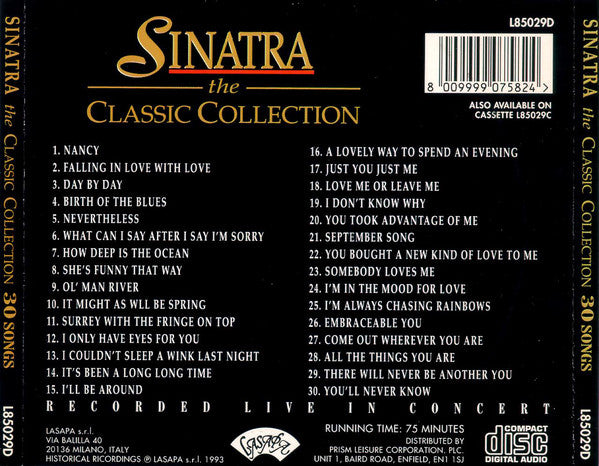 Frank Sinatra : The Classic Collection (30 Songs) (CD, Comp)