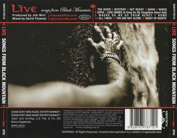 Live : Songs From Black Mountain (CD, Album)