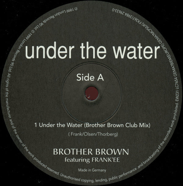 Brother Brown Featuring Frank'ee : Under The Water (12")