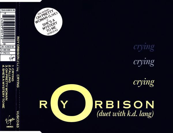 Roy Orbison Duet With k.d. lang : Crying (CD, Single)