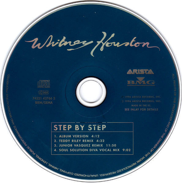 Whitney Houston : Step By Step (CD, Single)