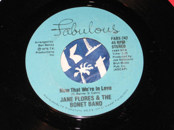 Jane Flores & The Bonét Band : Symphony On Wheels / Now That We're In Love (7")