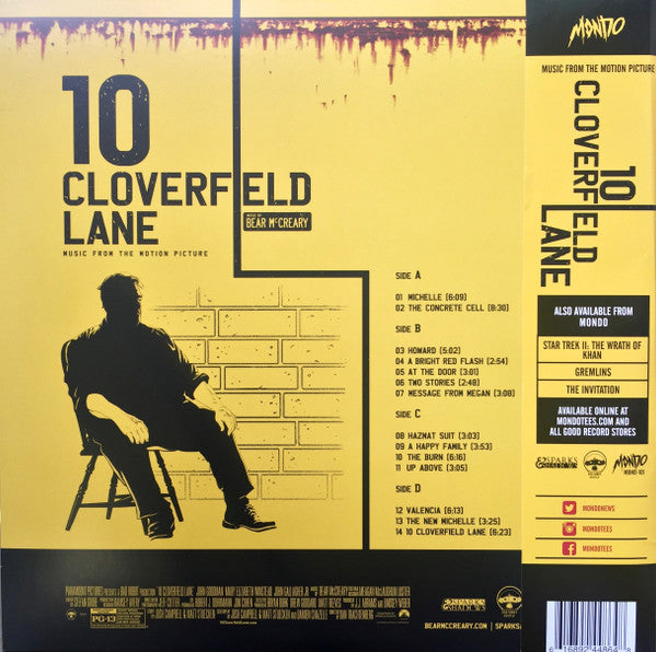 Bear McCreary : 10 Cloverfield Lane (Music From The Motion Picture) (2xLP, Album, Ltd, Red)