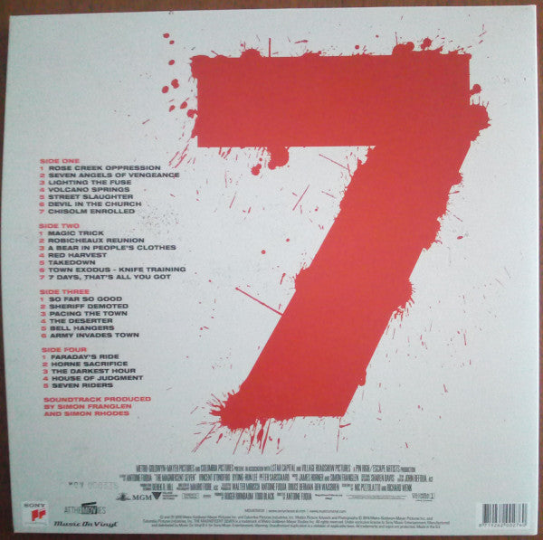 James Horner And Simon Franglen : The Magnificent Seven (Original Motion Picture Soundtrack) (2xLP, Album, Ltd, Num, Red)
