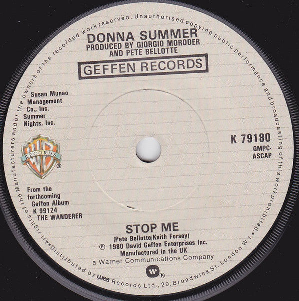 Donna Summer : The Wanderer (7", Single)