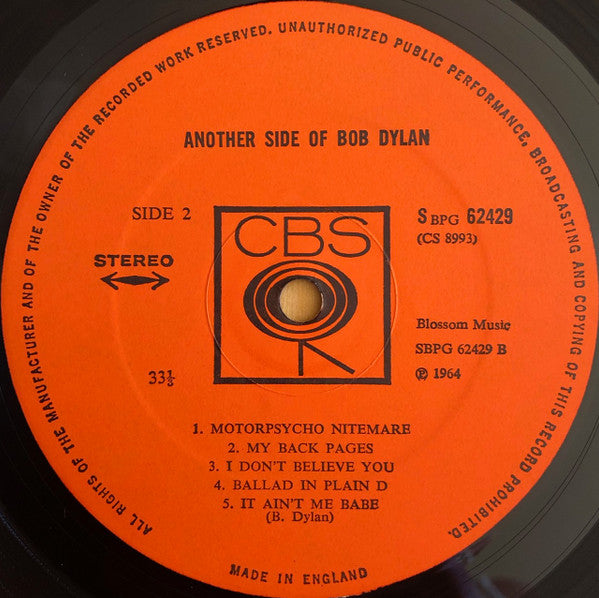 Bob Dylan : Another Side Of Bob Dylan (LP, Album)