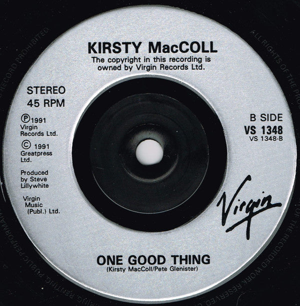 Kirsty MacColl : Walking Down Madison (7", Single, Inj)