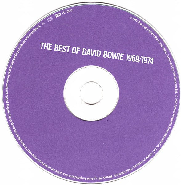 David Bowie : The Best Of David Bowie 1969/1974 (CD, Comp, RM)