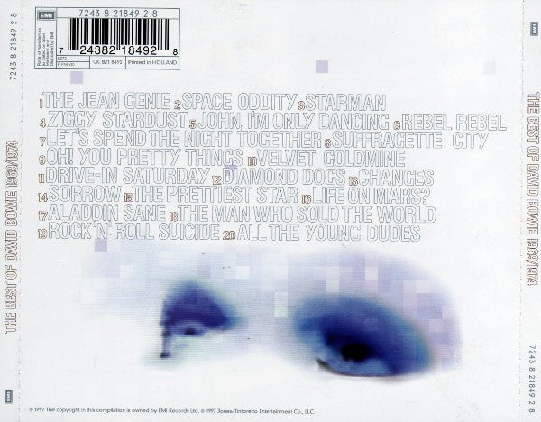David Bowie : The Best Of David Bowie 1969/1974 (CD, Comp, RM)