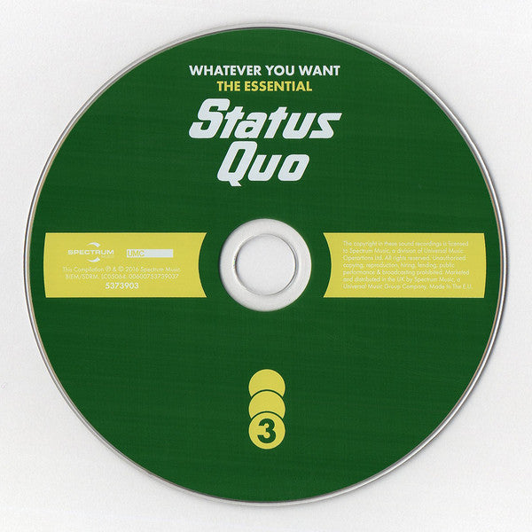 Status Quo : Whatever You Want, The Essential (3xCD, Comp)