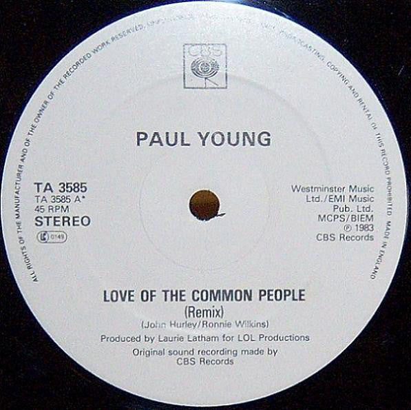 Paul Young : Love Of The Common People (Extended Club Mix) (12")