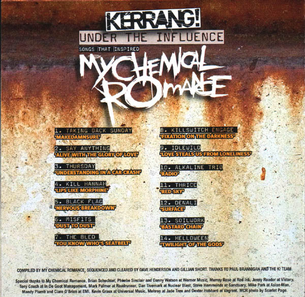 Various : Under The Influence - Songs That Inspired My Chemical Romance (CD, Comp)