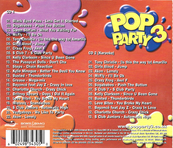 Various : Pop Party 3 (CD, Comp + CD, Comp, Enh)