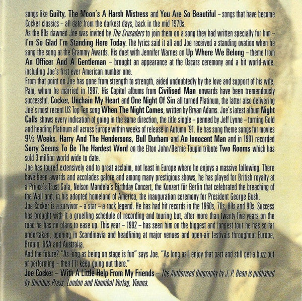 Joe Cocker : The Best Of Joe Cocker (CD, Comp, RE)