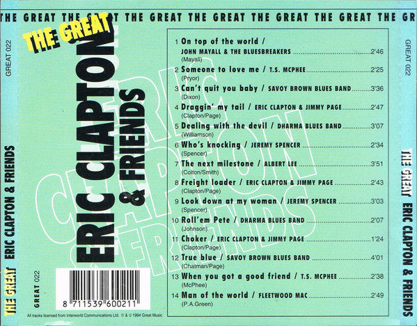 Various : The Great Eric Clapton & Friends (CD, Comp, RP)