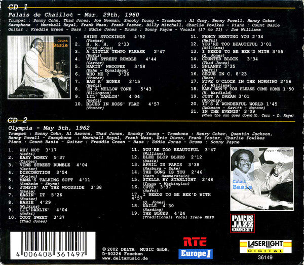 Count Basie Orchestra : Paris Jazz Concert (2xCD, Comp)