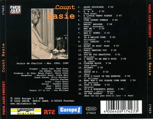 Count Basie Orchestra : Paris Jazz Concert (2xCD, Comp)