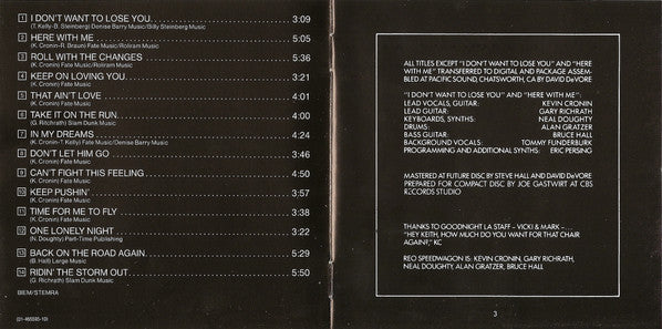 Reo Speedwagon : The Hits (CD, Comp)
