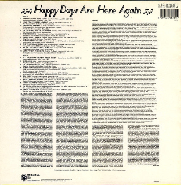 Various : Happy Days Are Here Again, Hits Of The 30s (LP, Comp, Mono)