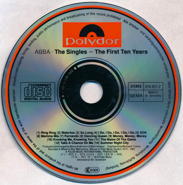 ABBA : The Singles (The First Ten Years) (2xCD, Comp, RE)