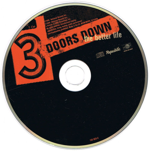 3 Doors Down : The Better Life (CD, Album, RP)