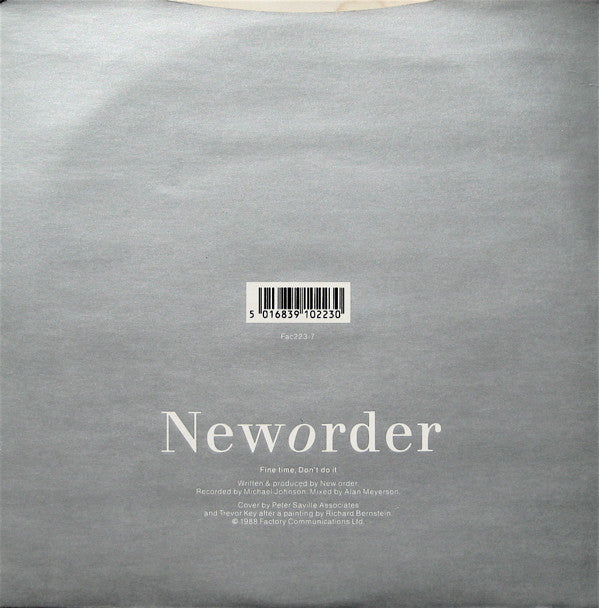 New Order : Fine Time (7", Single)