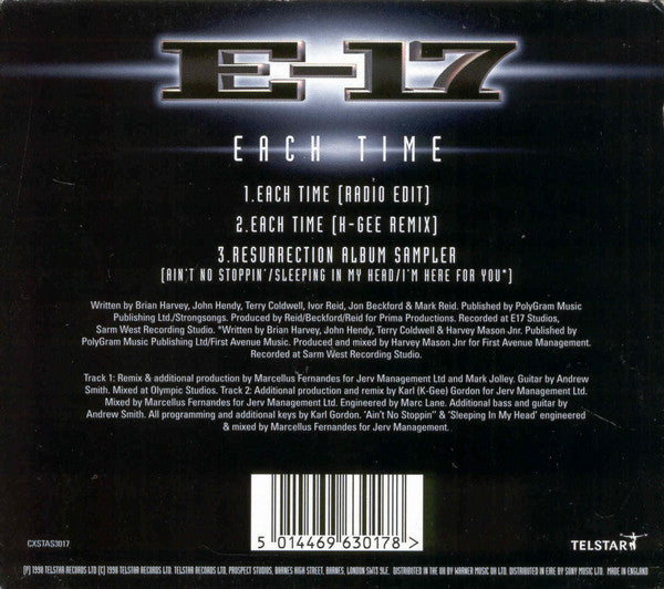 E-17 : Each Time (CD, Single, Ltd, Dig)