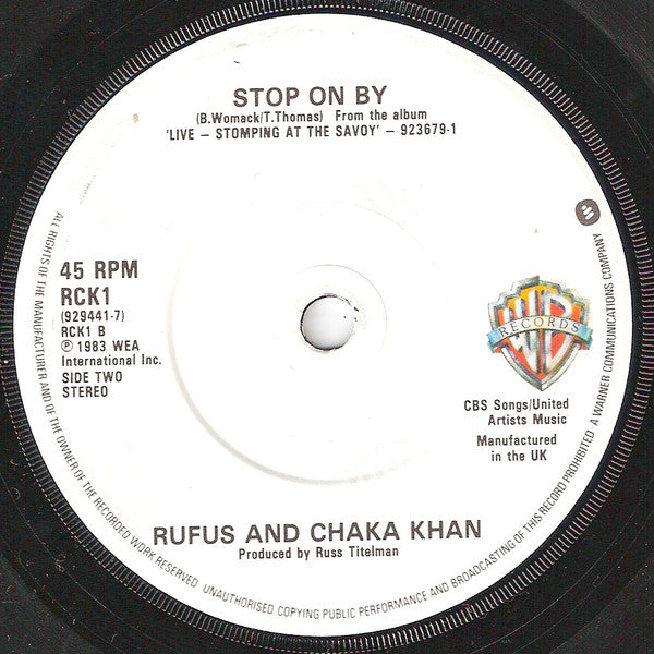 Rufus & Chaka Khan : Ain't Nobody (7", Single)