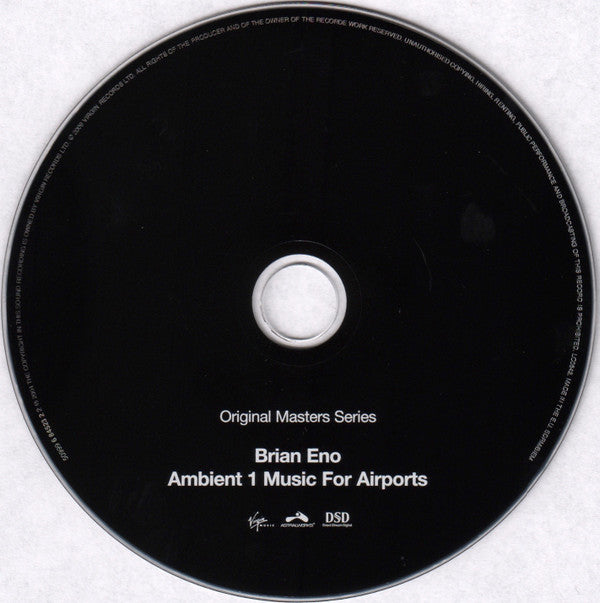 Brian Eno : Ambient 1 (Music For Airports) (CD, Album, RE, RM, GZ )