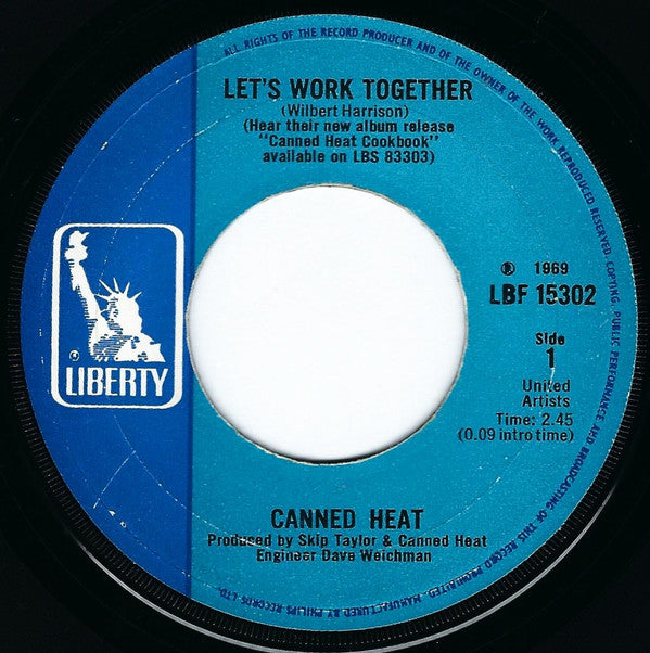 Canned Heat : Let's Work Together (7", Lar)