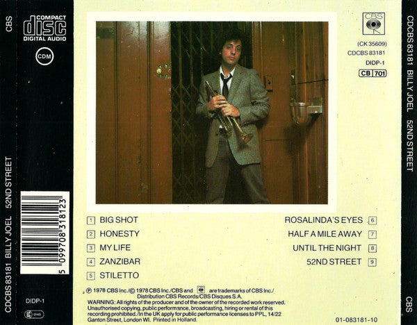 Billy Joel : 52nd Street (CD, Album, RE)