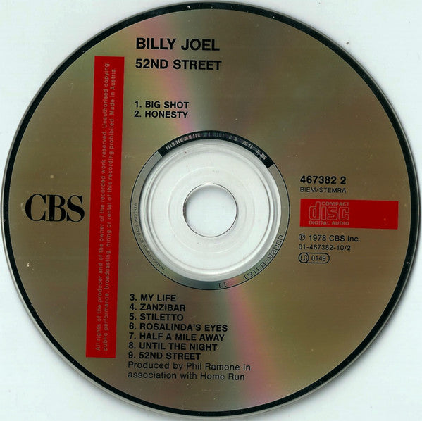Billy Joel : 52nd Street (CD, Album, RE)