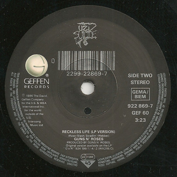 Guns N' Roses : Nightrain (7", Single)