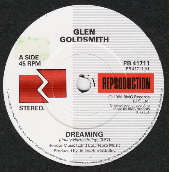 Glen Goldsmith : Dreaming (7", Single)