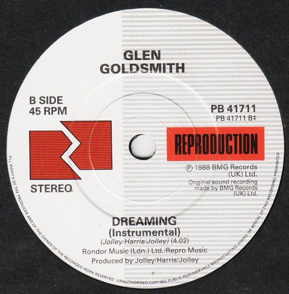 Glen Goldsmith : Dreaming (7", Single)