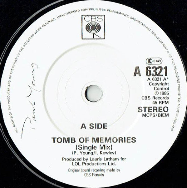 Paul Young : Tomb Of Memories (7", Single)