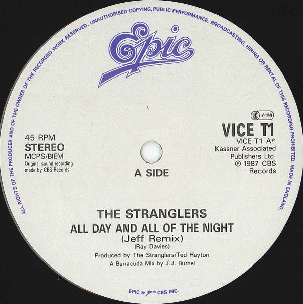 The Stranglers : All Day And All Of The Night (Jeff Remix) (12")