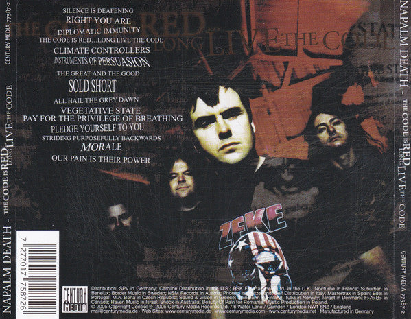 Napalm Death : The Code Is Red... Long Live The Code (CD, Album)