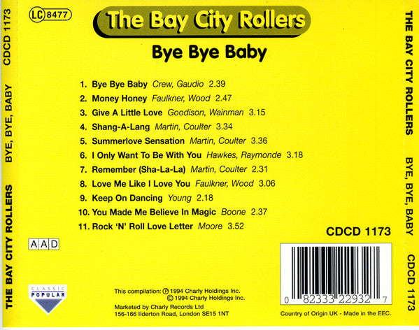 The Bay City Rollers* : Bye Bye Baby (CD, Comp, RE)