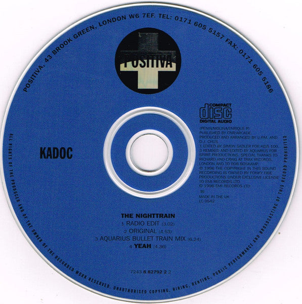 Kadoc : The Nighttrain (CD, Single)