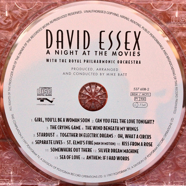 David Essex With Royal Philharmonic Orchestra : A Night At The Movies (CD, Comp)