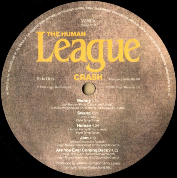 The Human League : Crash (LP, Album)