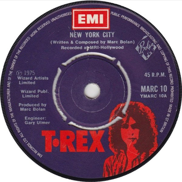 T. Rex : New York City (7", Single)