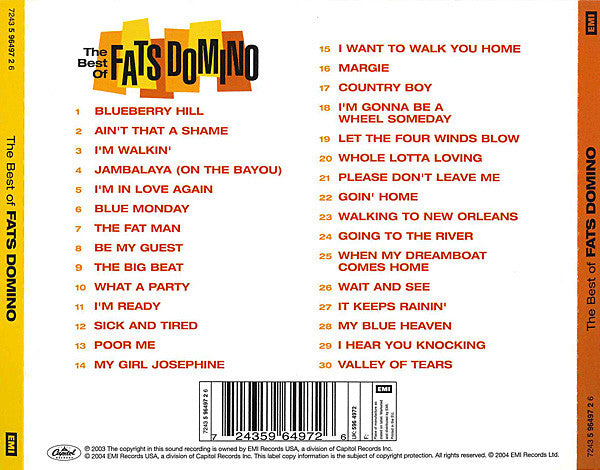 Fats Domino : The Best Of Fats Domino (CD, Comp)