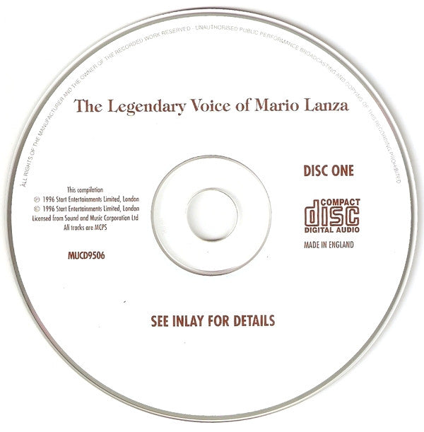 Mario Lanza : The Legendary Voice Of Mario Lanza (2xCD, Comp)