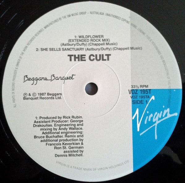 The Cult : Wild Flower (Special Ltd Edition Australian Tour E.P.) (12", EP, Ltd)